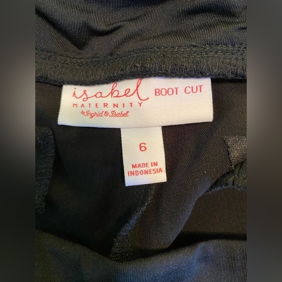 Isabel Maternity Black Pull On Bootcut Pants Womens Size 6 - Picture 2 of 3
